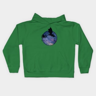 Santa fly with the dragon Kids Hoodie